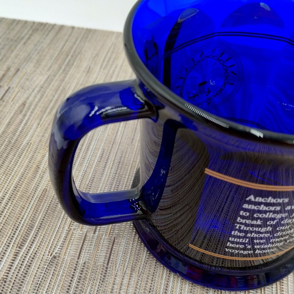 United States Navy Cobalt Blue Gold Glass Mug Made in the USA - Picture 6 of 9